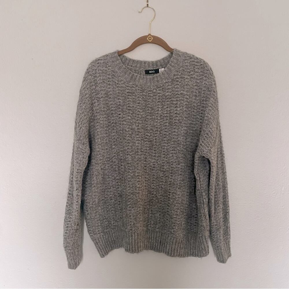 Grey Chunky Knit Cozy Sweater by BDG